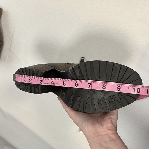 Harley-Davidson Boots Womens 9 Brown Leather Ankle Moto Chunky Heel Double Zip - Picture 14 of 16